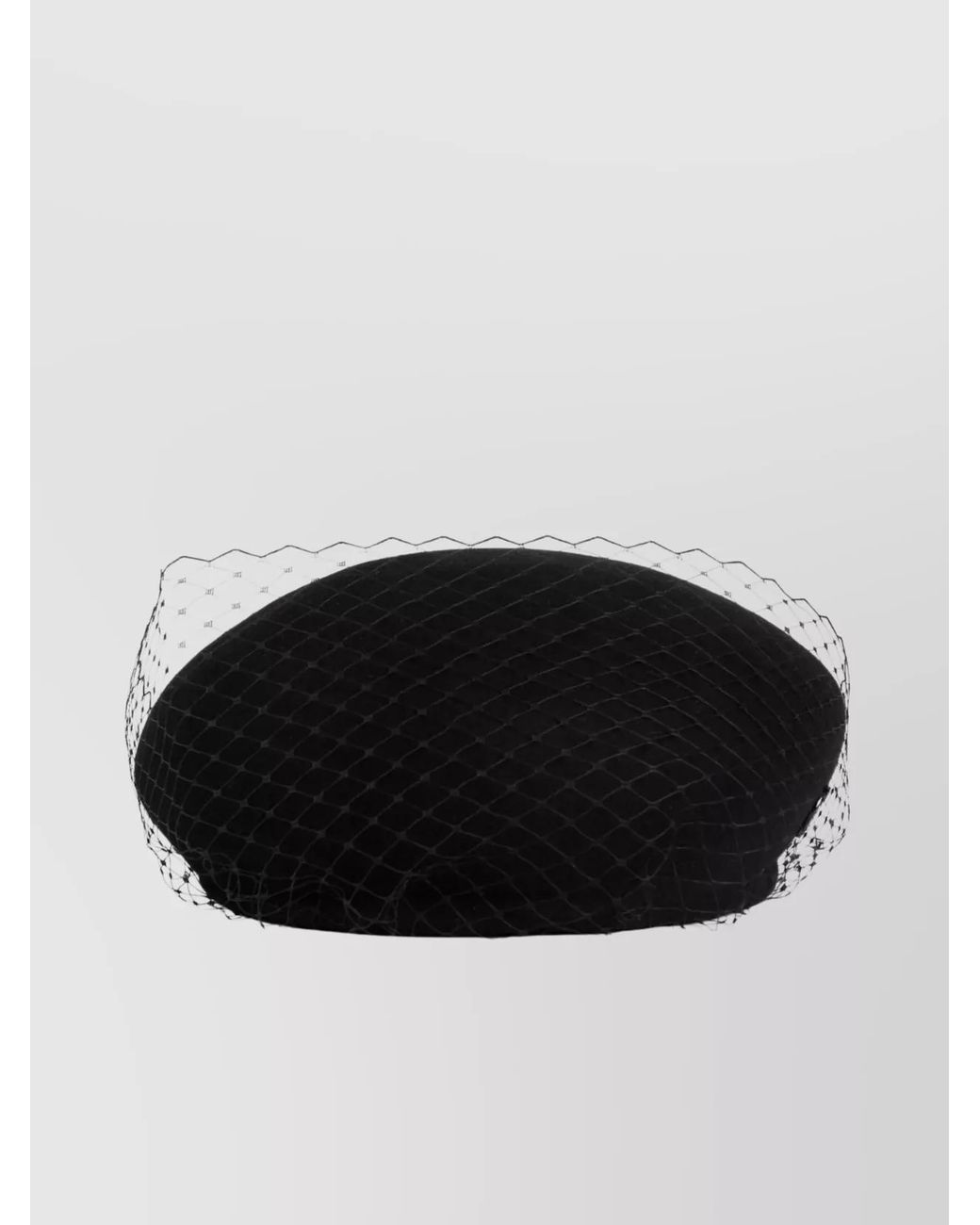 Maison Michel Black New Bonnie Veil Round Shape Hat