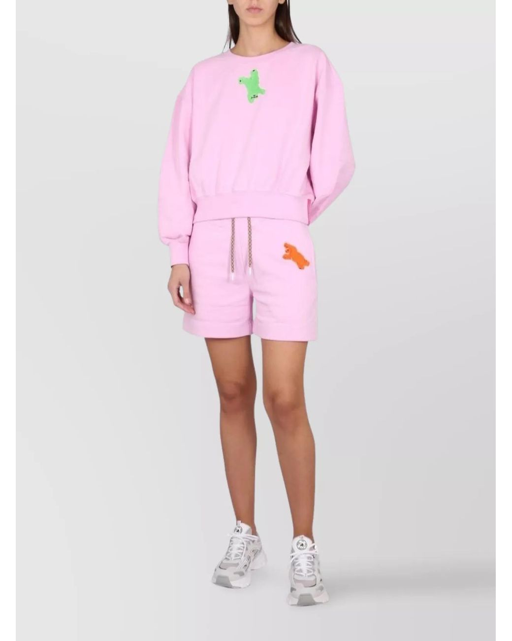 Canada Goose Pink Cotton Elastic-Waist Short Shorts