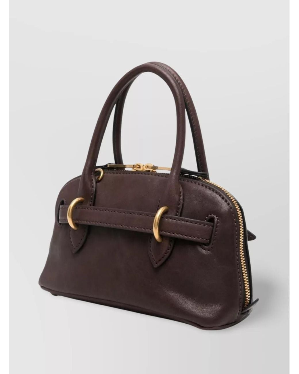 Miu Miu Brown Matelassé Mini Lamb Leather Shoulder Bag