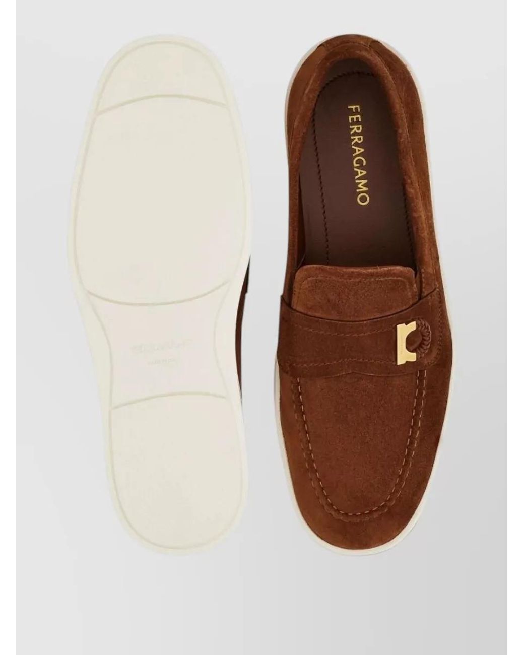 Ferragamo Brown Leather Loafers for men