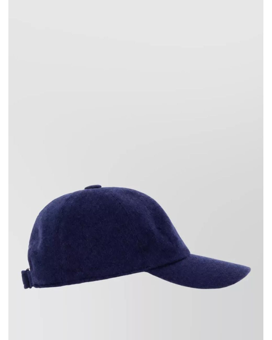Borsalino Blue Cashmere Baseball Cap for men