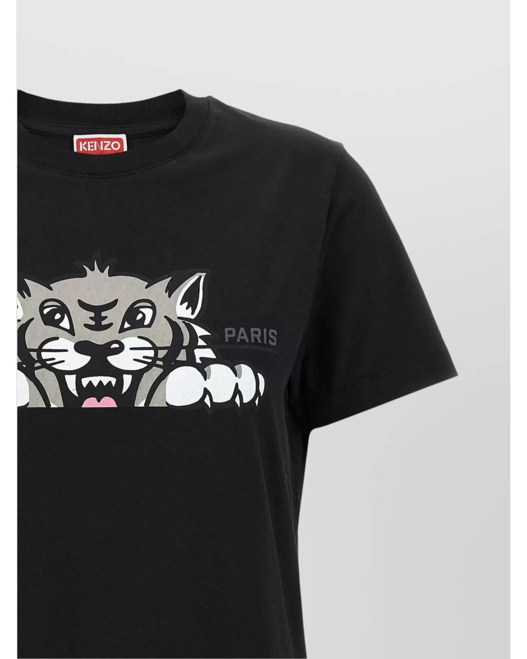 KENZO Black Cotton Printed Short-Sleeve T-Shirt
