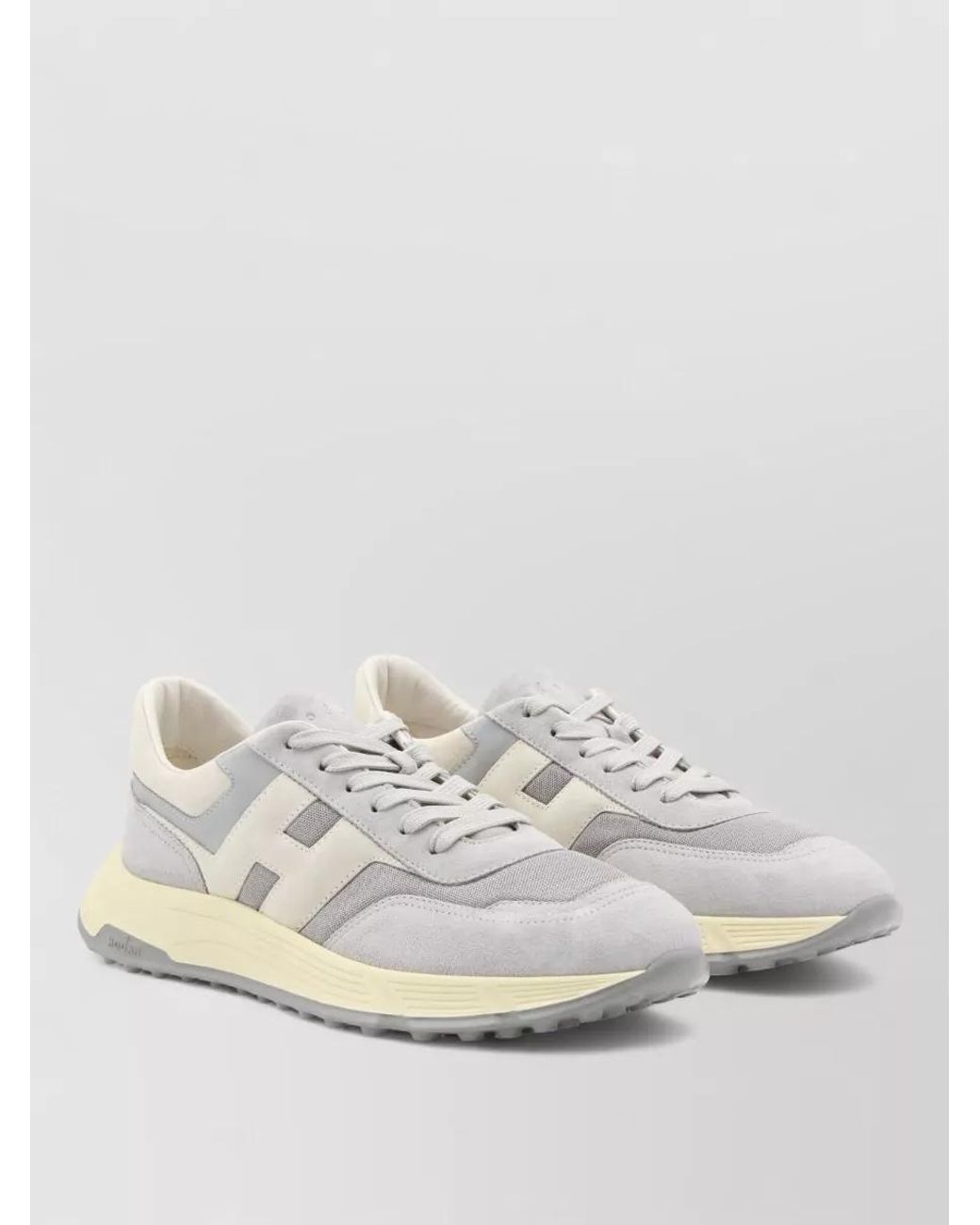 Hogan White Leather Low-Top Sneakers for men