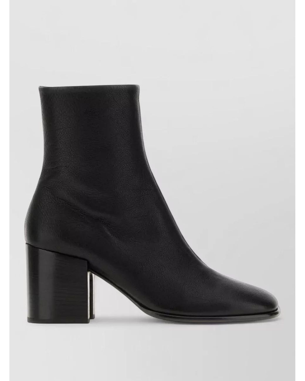 Dries Van Noten Black Leather Ankle Boots