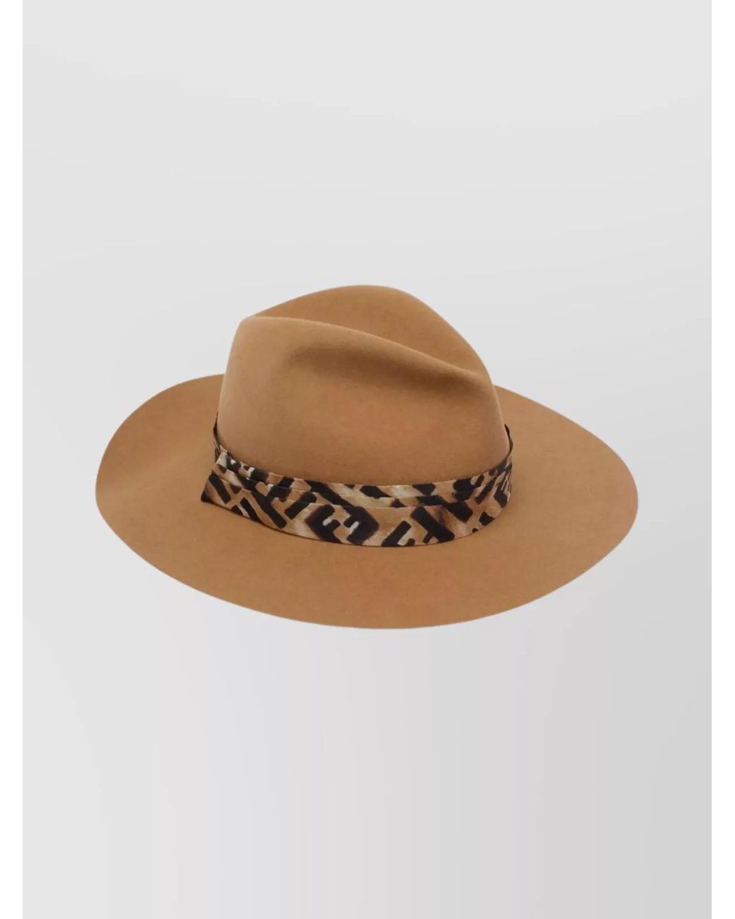 Fendi Natural Wool Fedora Hat