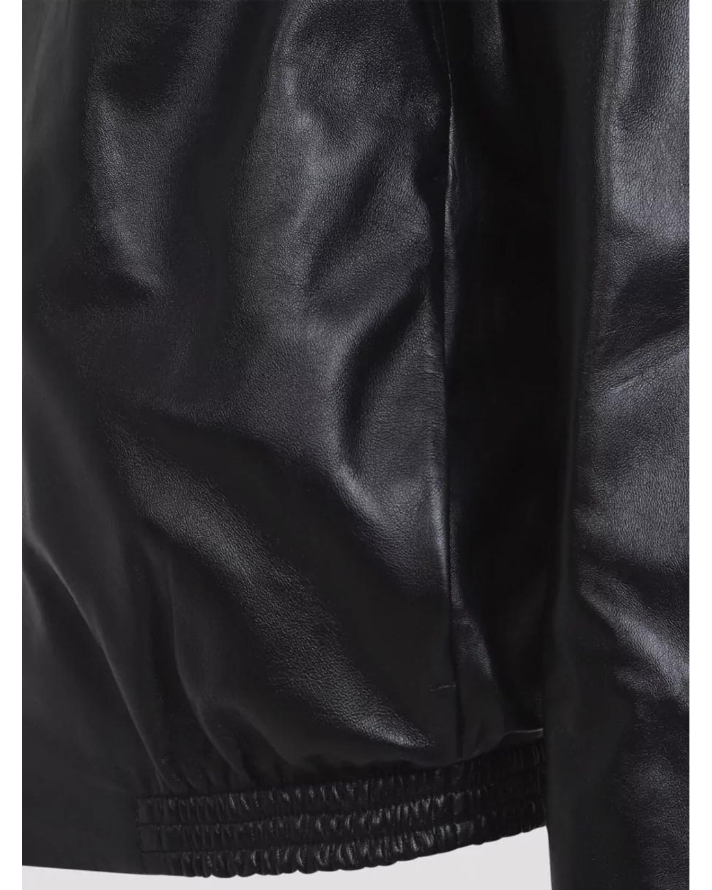 Acne Black Lamb Leather Regular-Fit Bomber Jacket for men