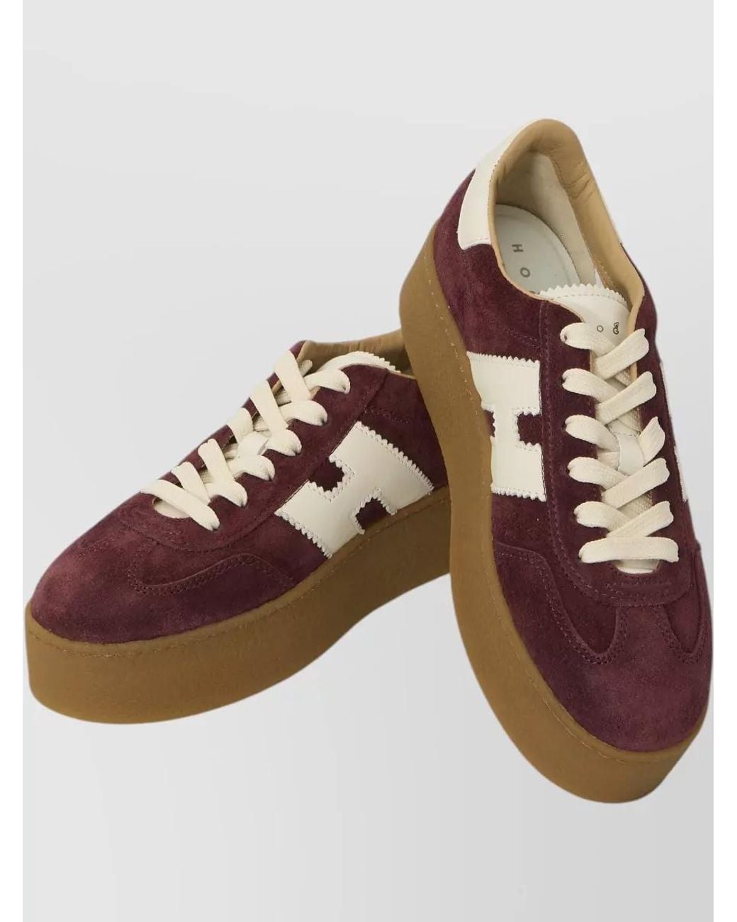 Hogan Brown Burgundy Logo Cool Sneakers