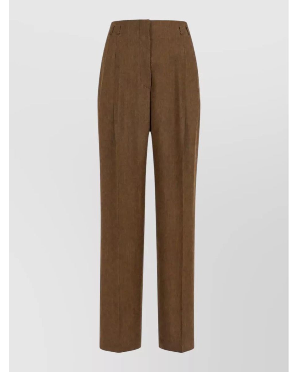 Alberta Ferretti Brown Embroidered Tailored Trousers
