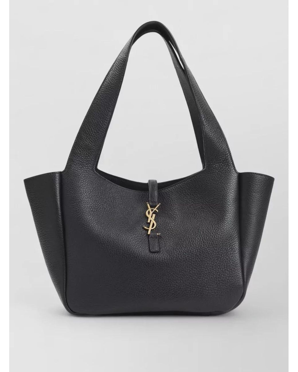 Saint Laurent Black Le 5 À 7 Bea Small Leather Tote Bag