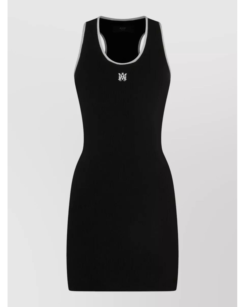 Amiri Black Ribbed Knit Mini Dress