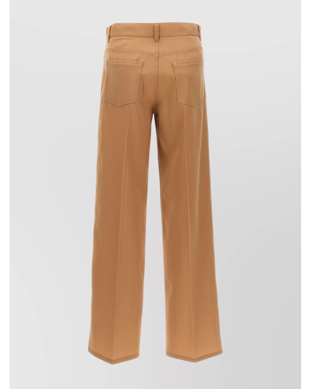 Jil Sander Natural Virgin Wool Wide-Leg Trousers