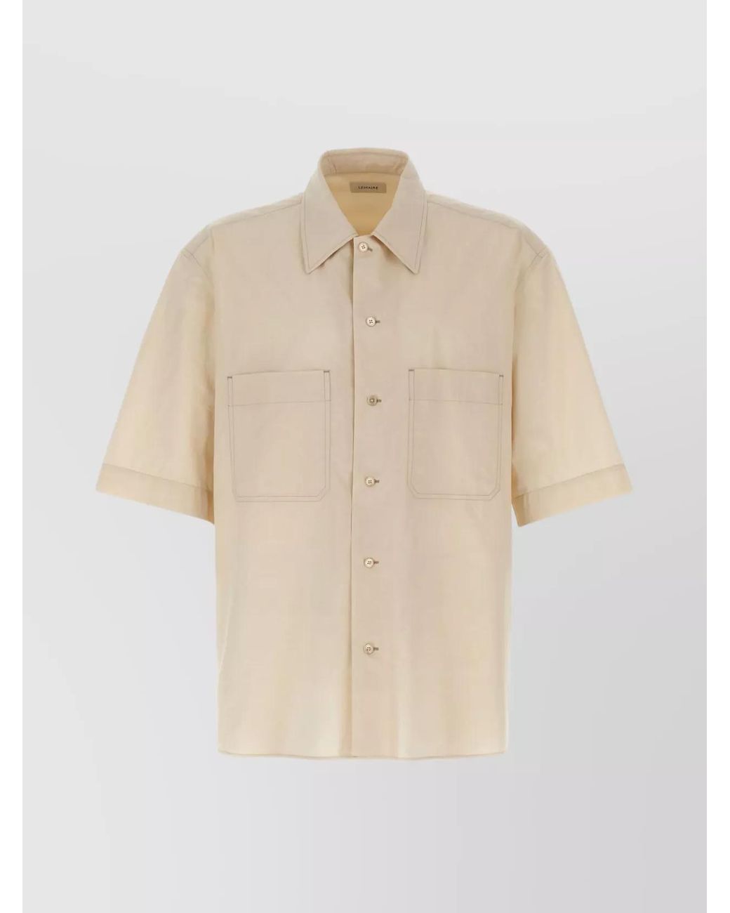 Lemaire Natural Cotton Convertible Shirt for men
