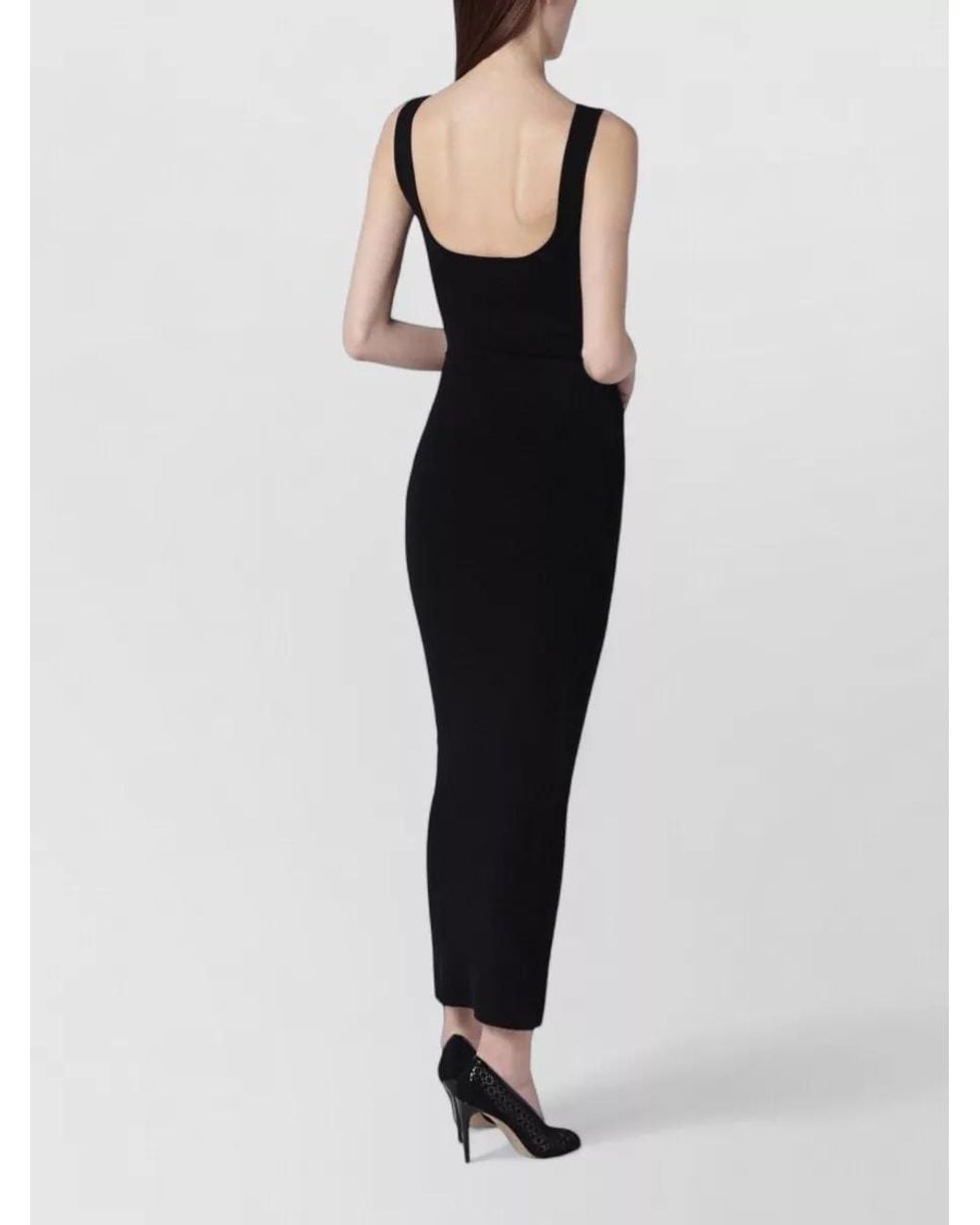 Entire studios Black Viscose Jersey Fitted Maxi Dress