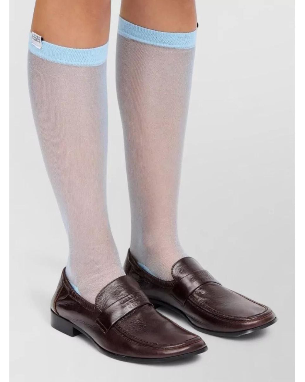 MM6 by Maison Margiela Blue Organza Long Socks