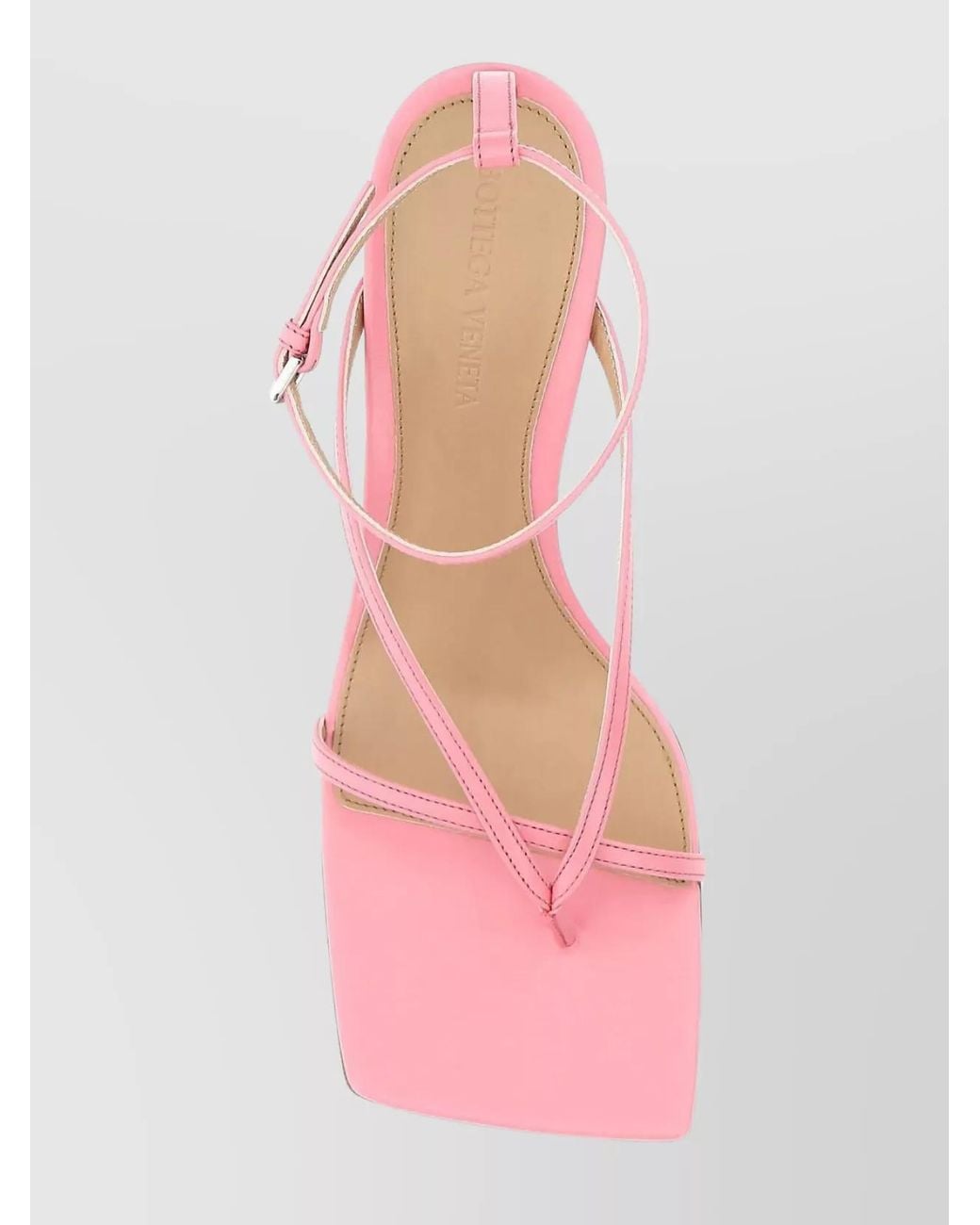 Bottega Veneta Pink Leather Sandals