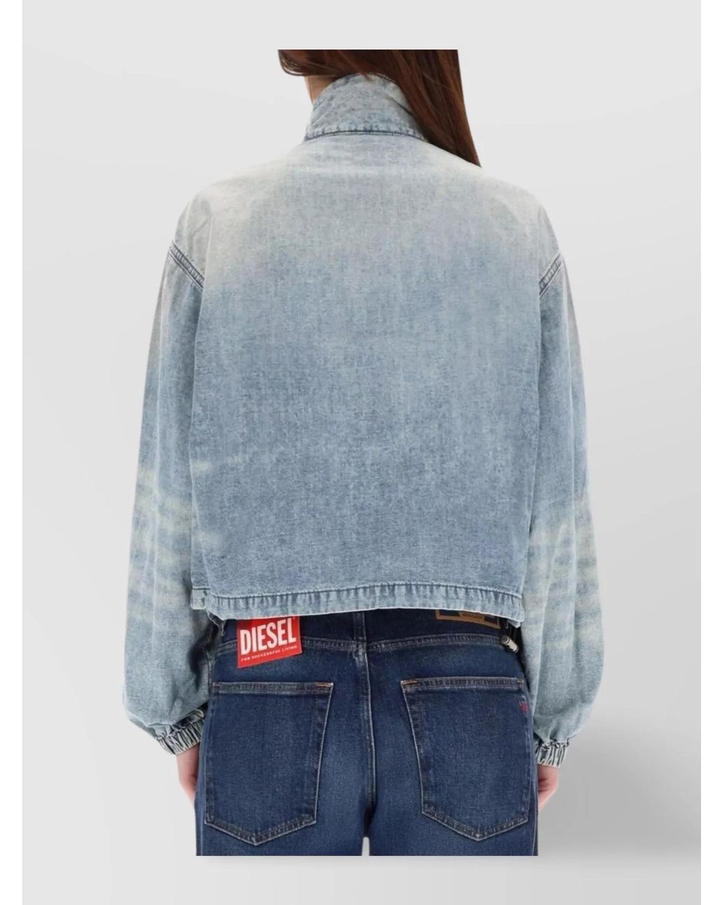 DIESEL Blue Denim Cropped Jacket