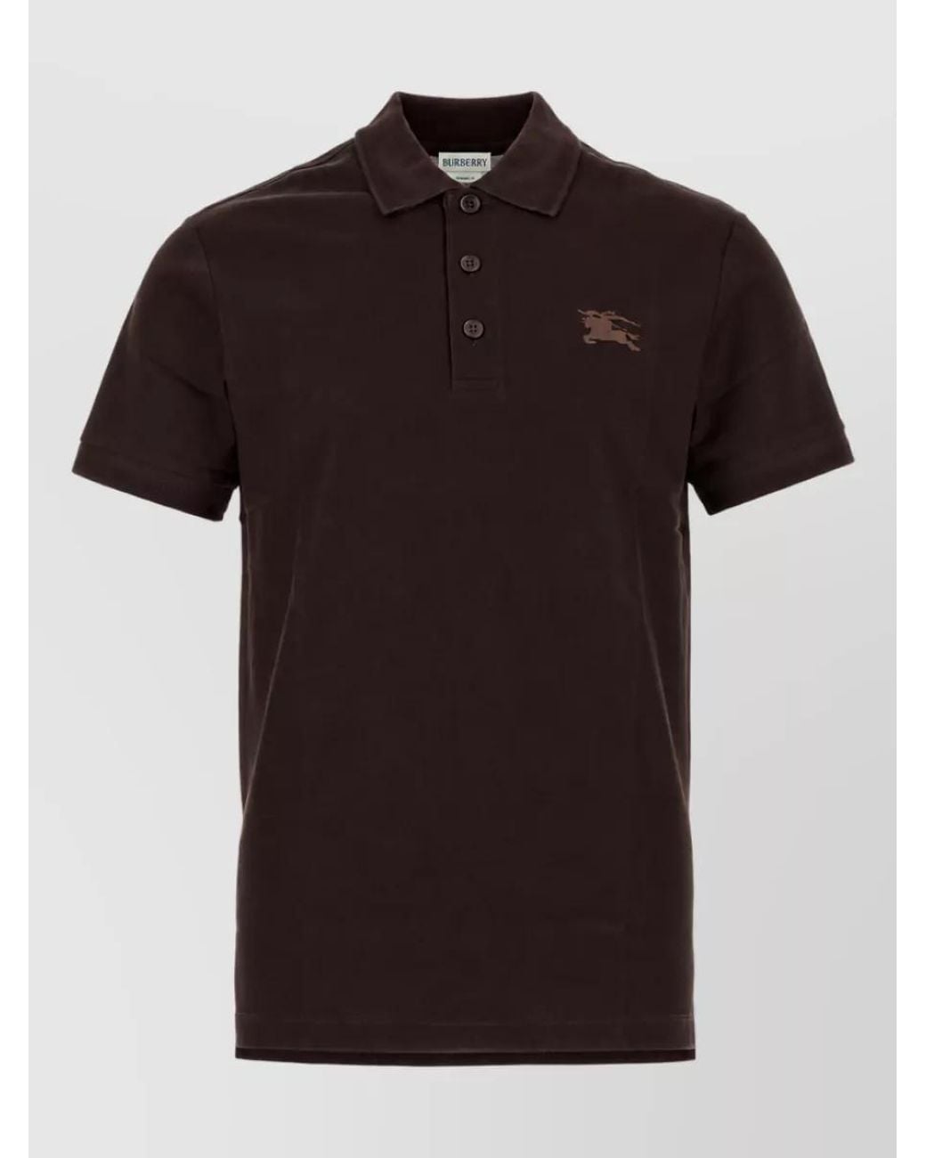 Burberry Black Cotton Piqué Polo Shirt for men