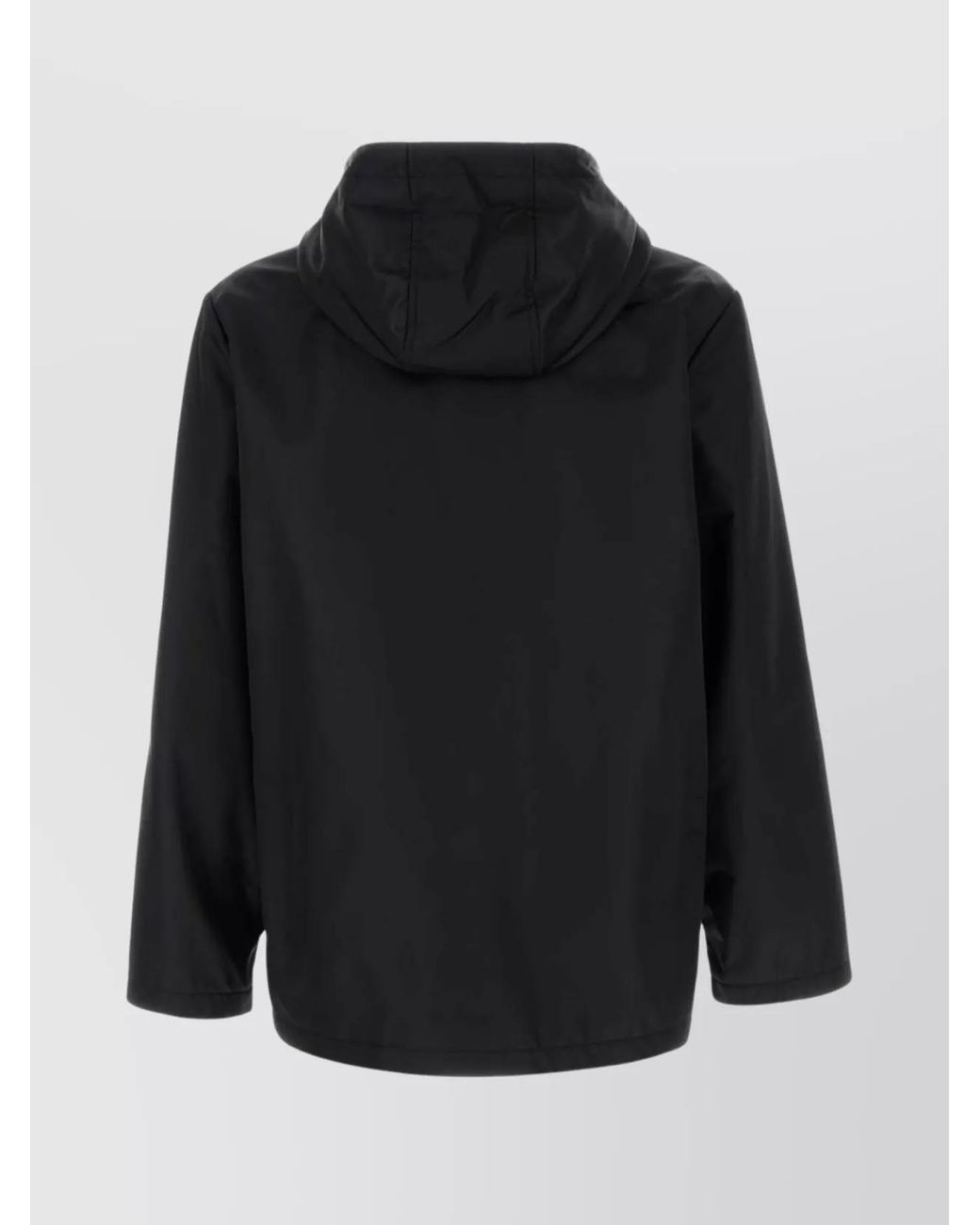 Valentino Garavani Black Nylon Hooded Windbreaker for men
