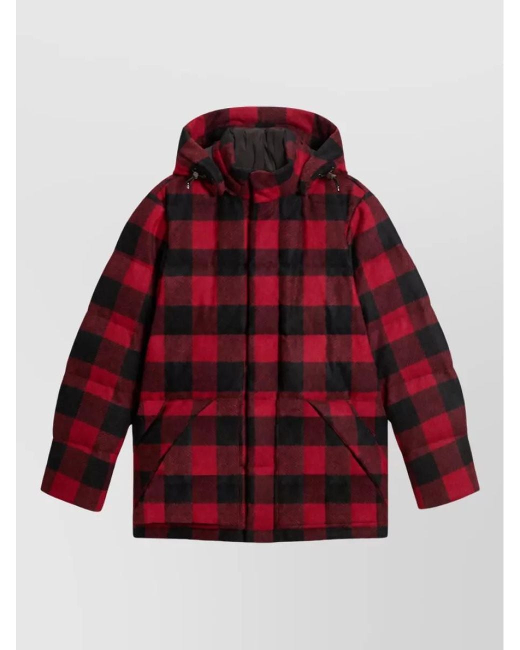 Woolrich Red Down Puffer Parka for men