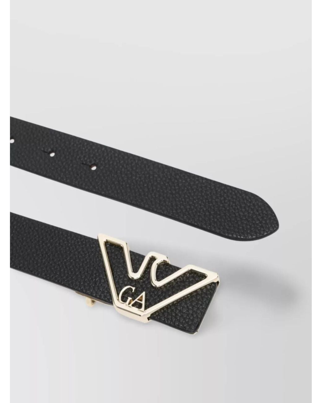 Emporio Armani Pink Leather Logo-Buckle Belt