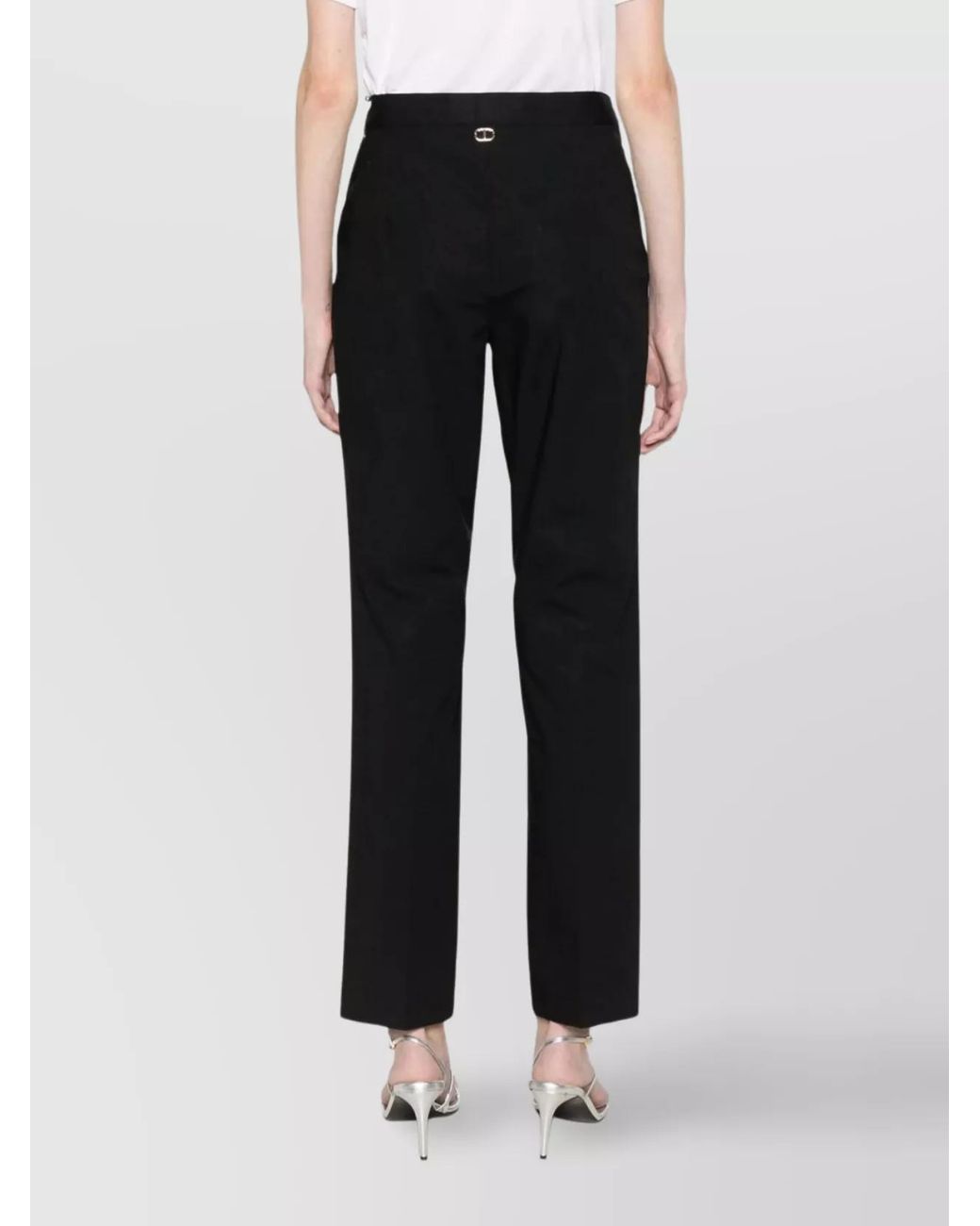 Twinset Black Straight-Leg Trousers