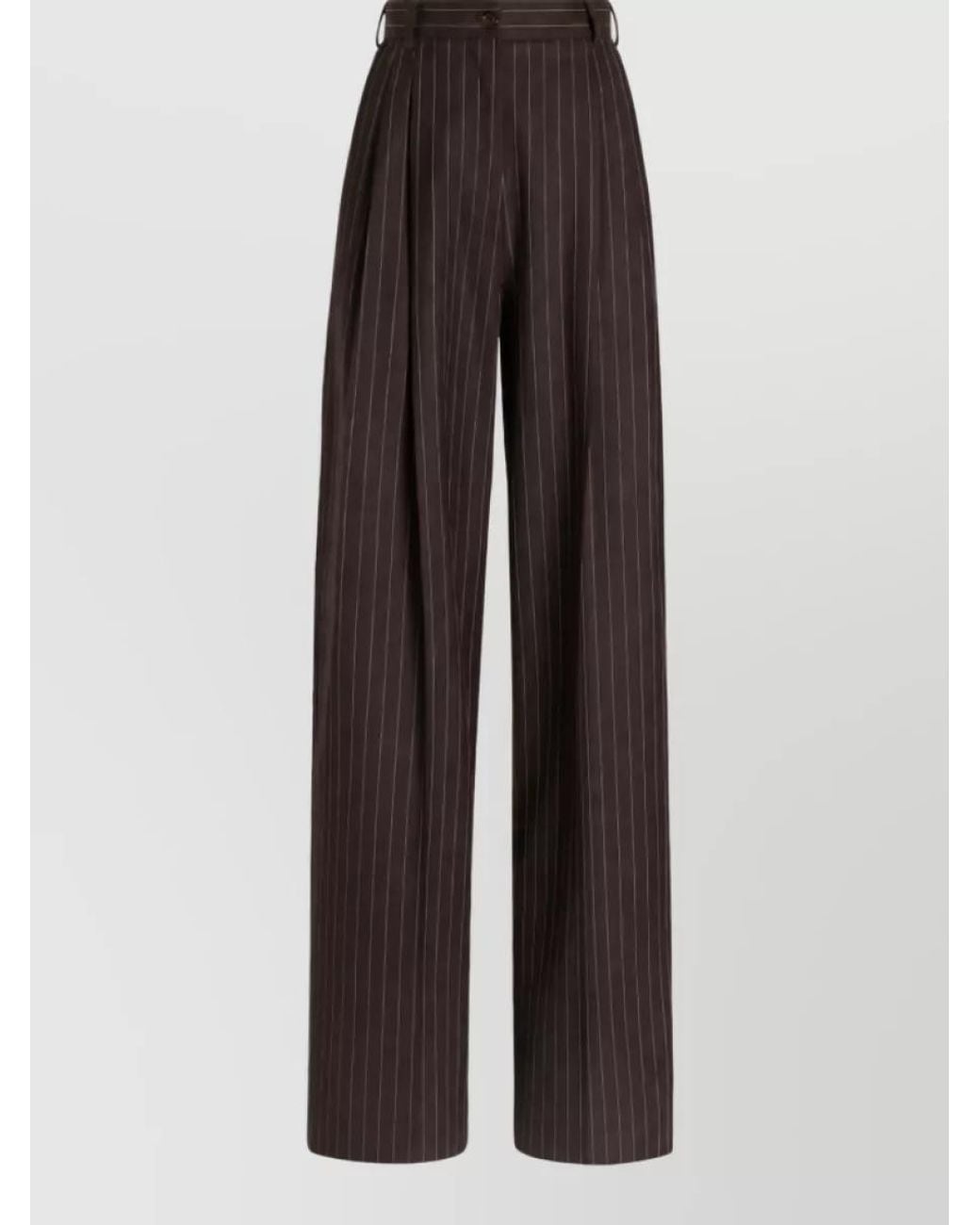 Dolce & Gabbana Brown Straight-Leg Suit Trousers