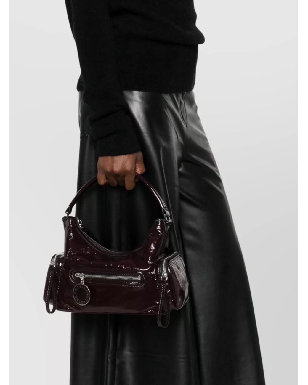 Stella McCartney Black Small Cotton Shoulder Bag