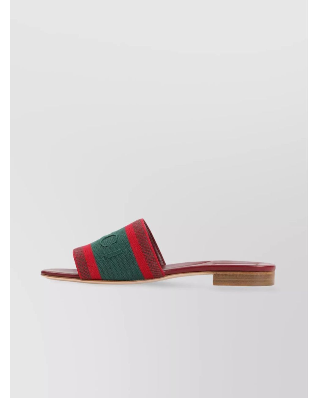 Gucci Red Leather Slides