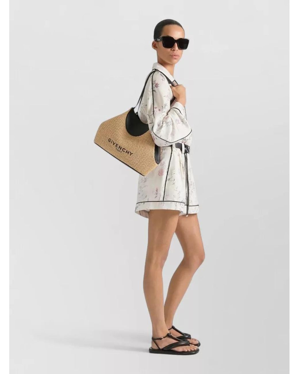 Givenchy Natural Facet Small Raffia Tote Bag