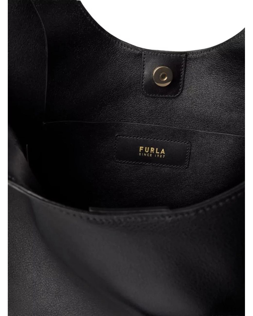 Furla Black Leather Tote Bag
