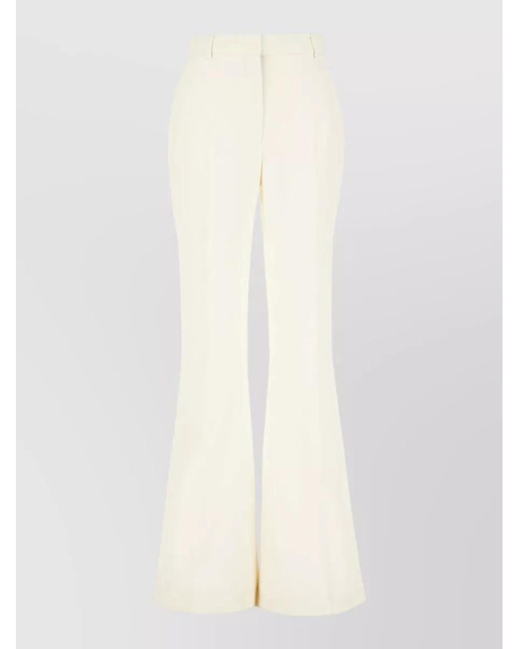 Stella McCartney White Wool Flared Trousers