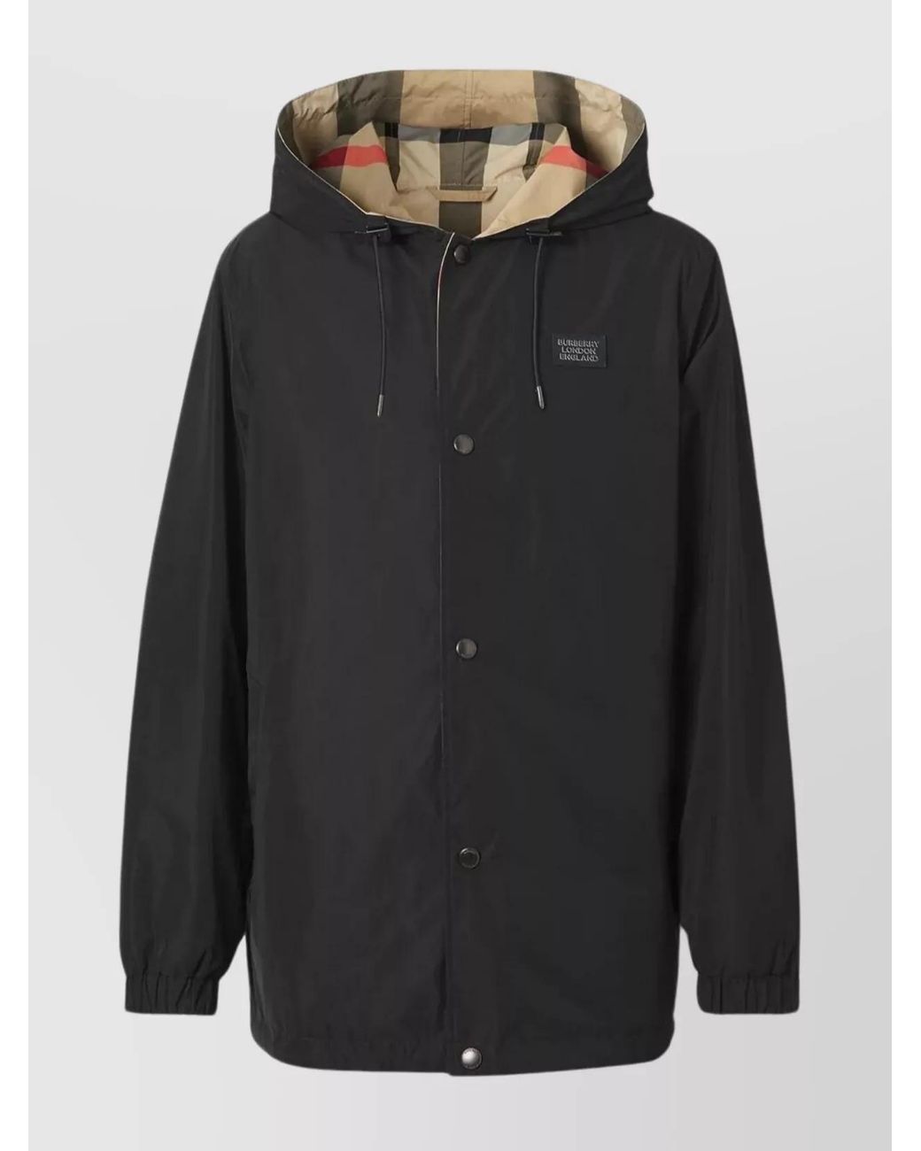 Burberry Brown Recycled Polyester Reversible Hooded Biker Jacket for men