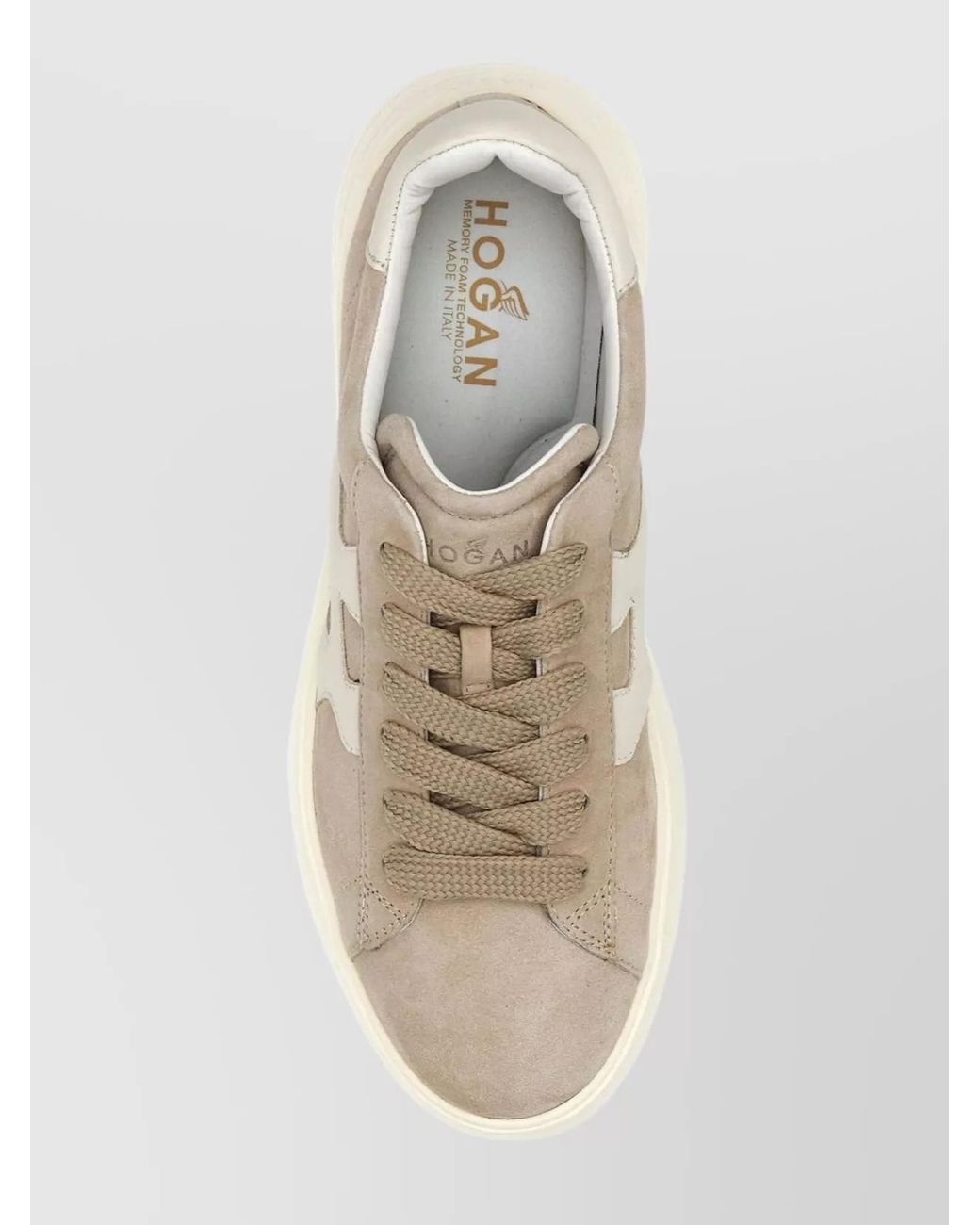 Hogan Natural Leather Chunky Low-Top Sneakers