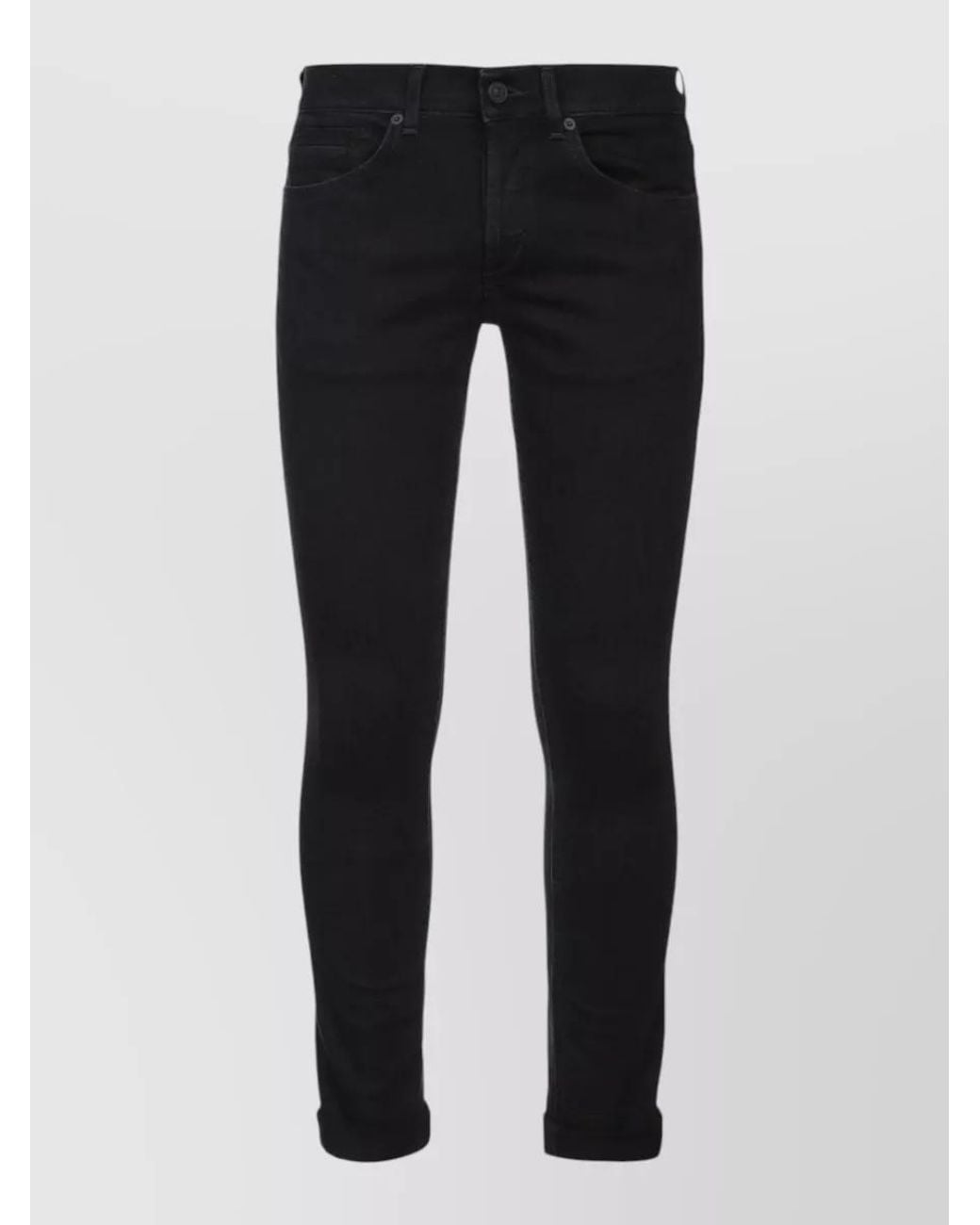 Dondup Black Skinny Trousers for men