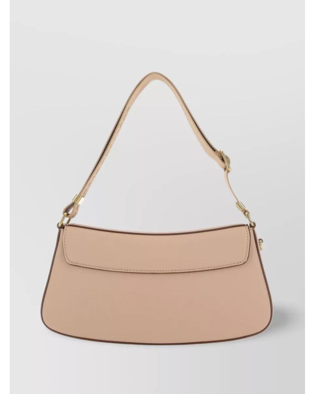 Stella McCartney Natural Curved Silhouette Matte Shoulder Bag