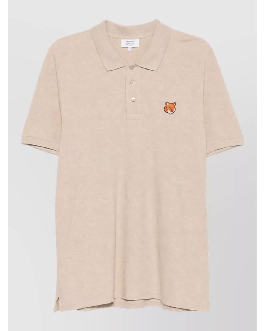 Maison Kitsuné Natural Cotton Polo Shirt for men