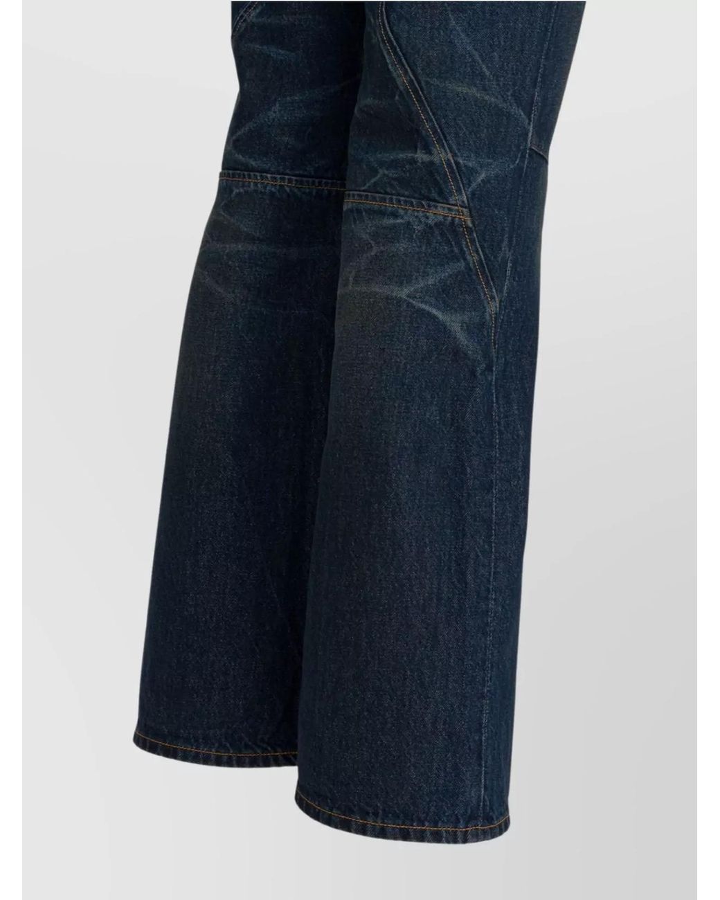 Our Legacy Blue Denim Mid-Rise Pleated Flared Jeans