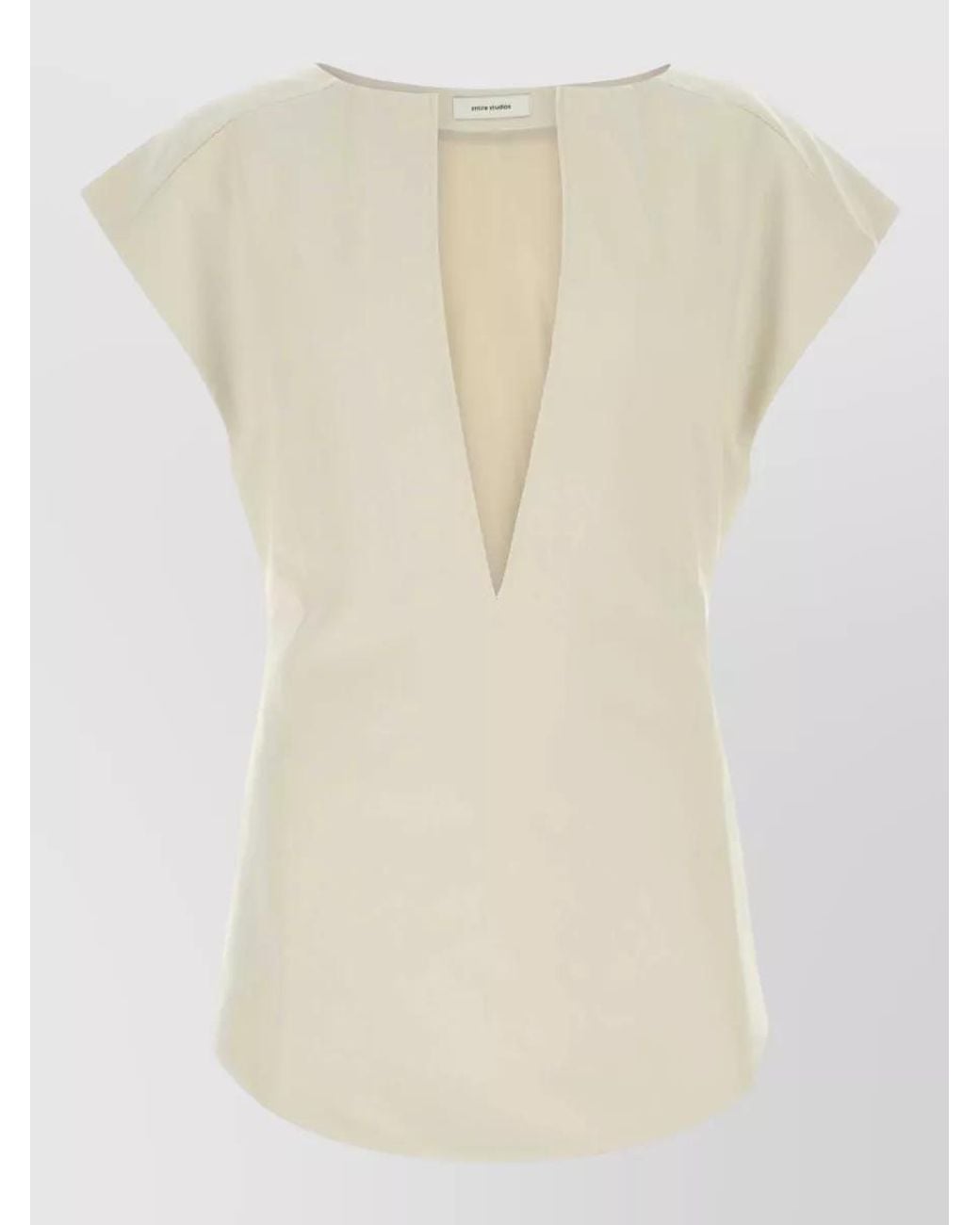 Entire studios Natural Deep V-Neck Tank Top