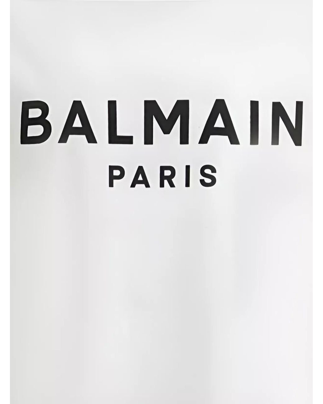 Balmain White Cotton Oversized Logo-Print T-Shirt for men