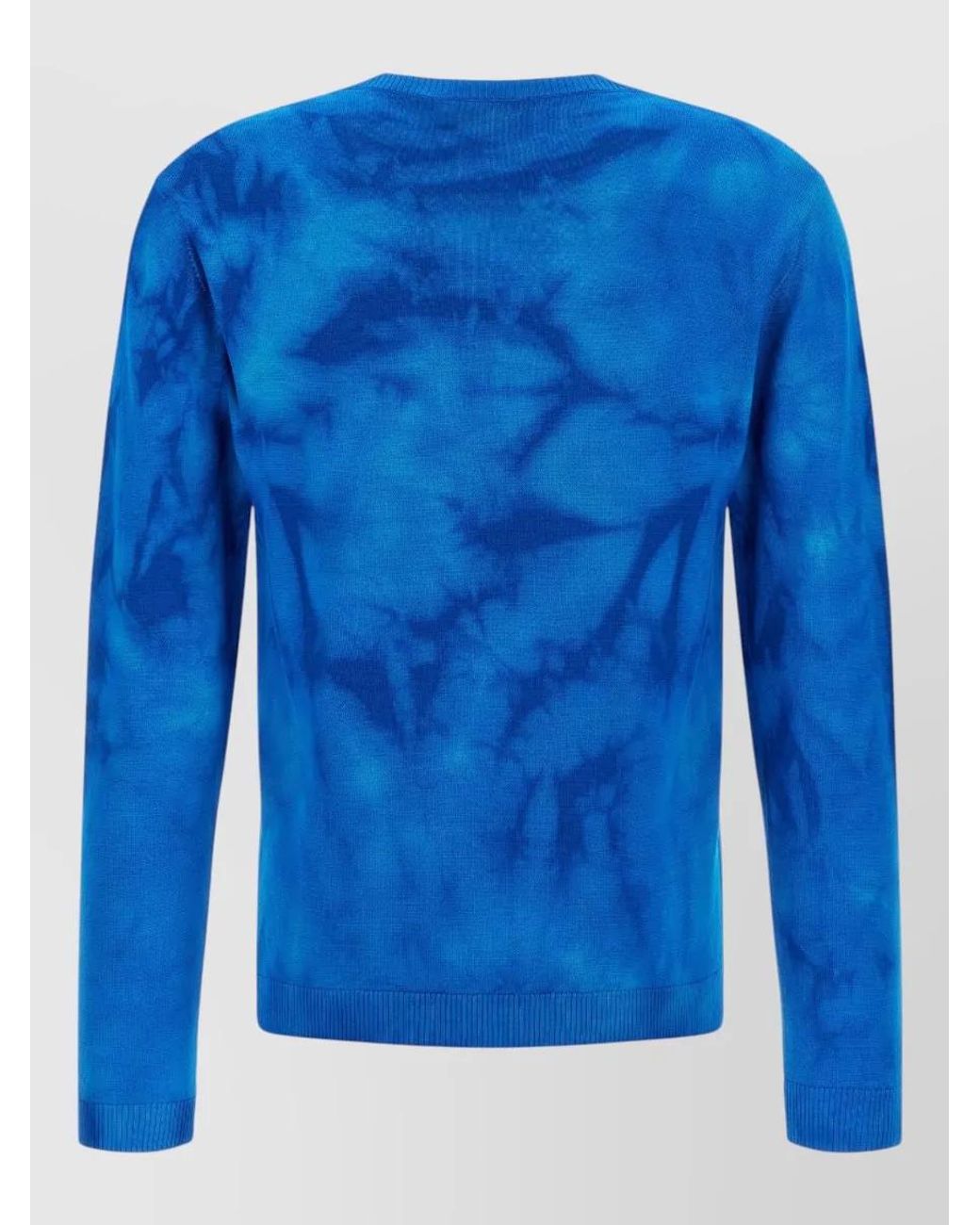 Kiko Kostadinov Blue Wool V-Neck Jacquard-Knit Sweater for men