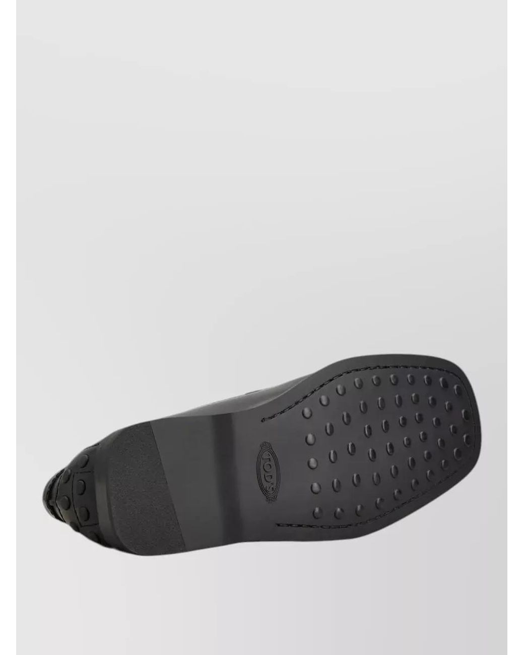 Tod's Gray Leather Gathered Penny Loafers for men
