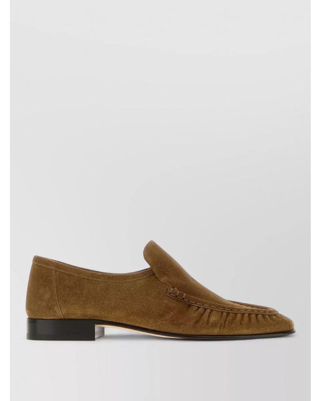 The Row Brown Suede Loafers