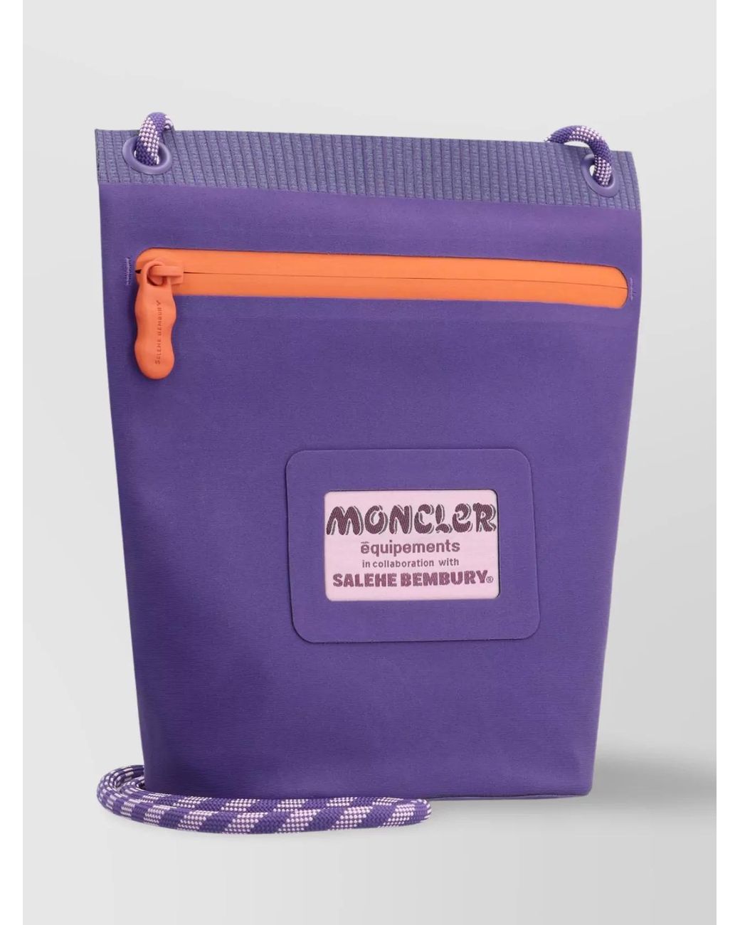 Moncler Purple Nylon Clutch Bag for men