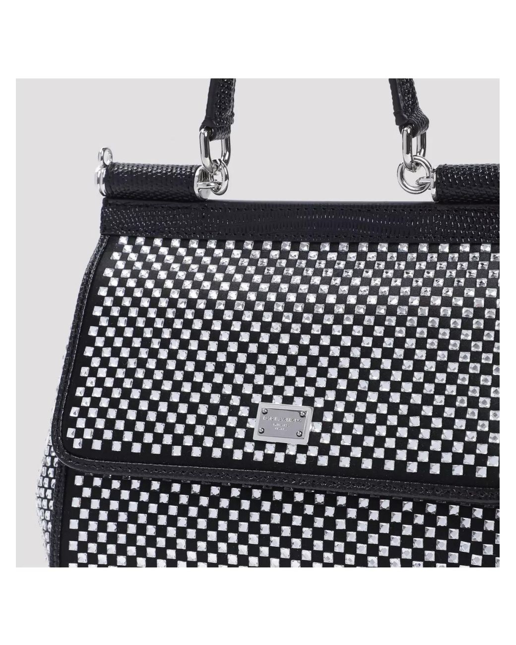 Dolce & Gabbana Black Sicily Medium Shoulder Bag