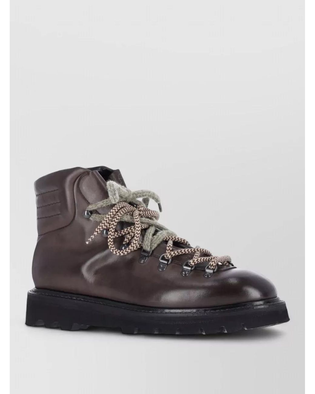 Premiata Brown Leather Ankle Boots for men
