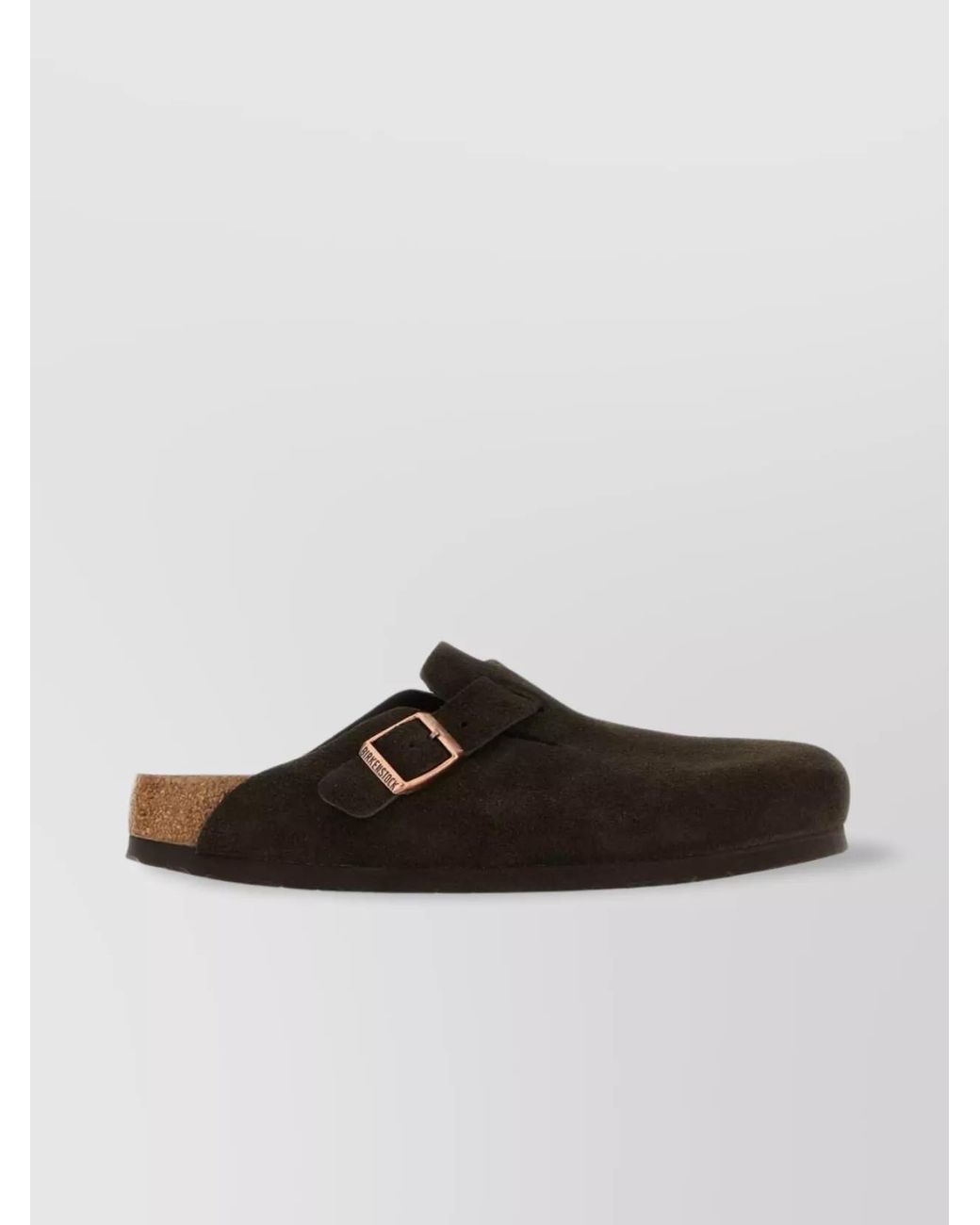 Birkenstock Brown Suede Leather Boston Slippers