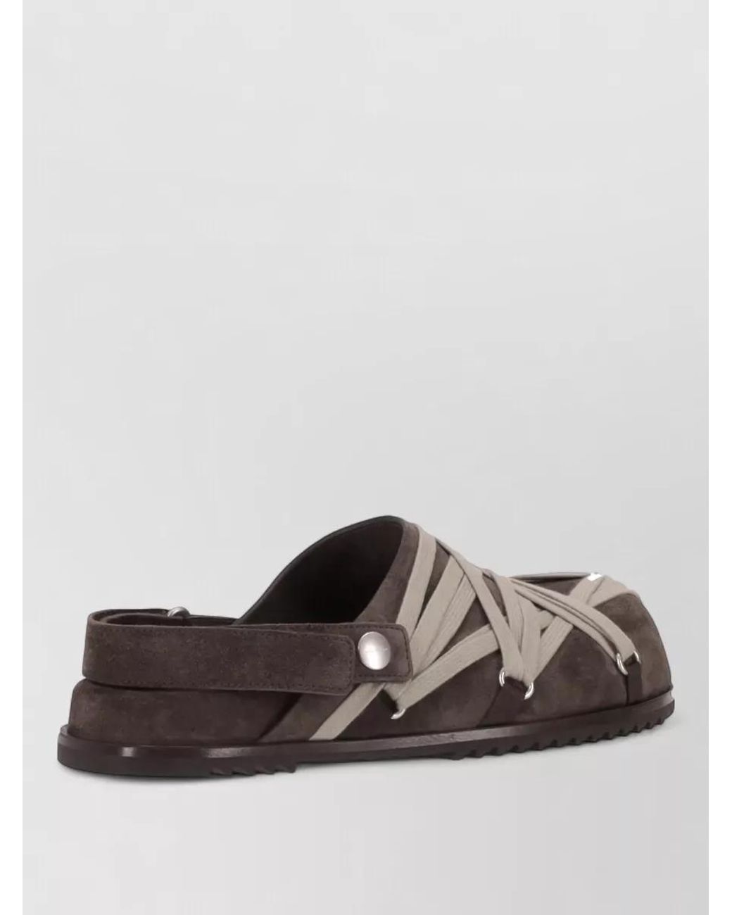 Rick Owens White Leather Sandals