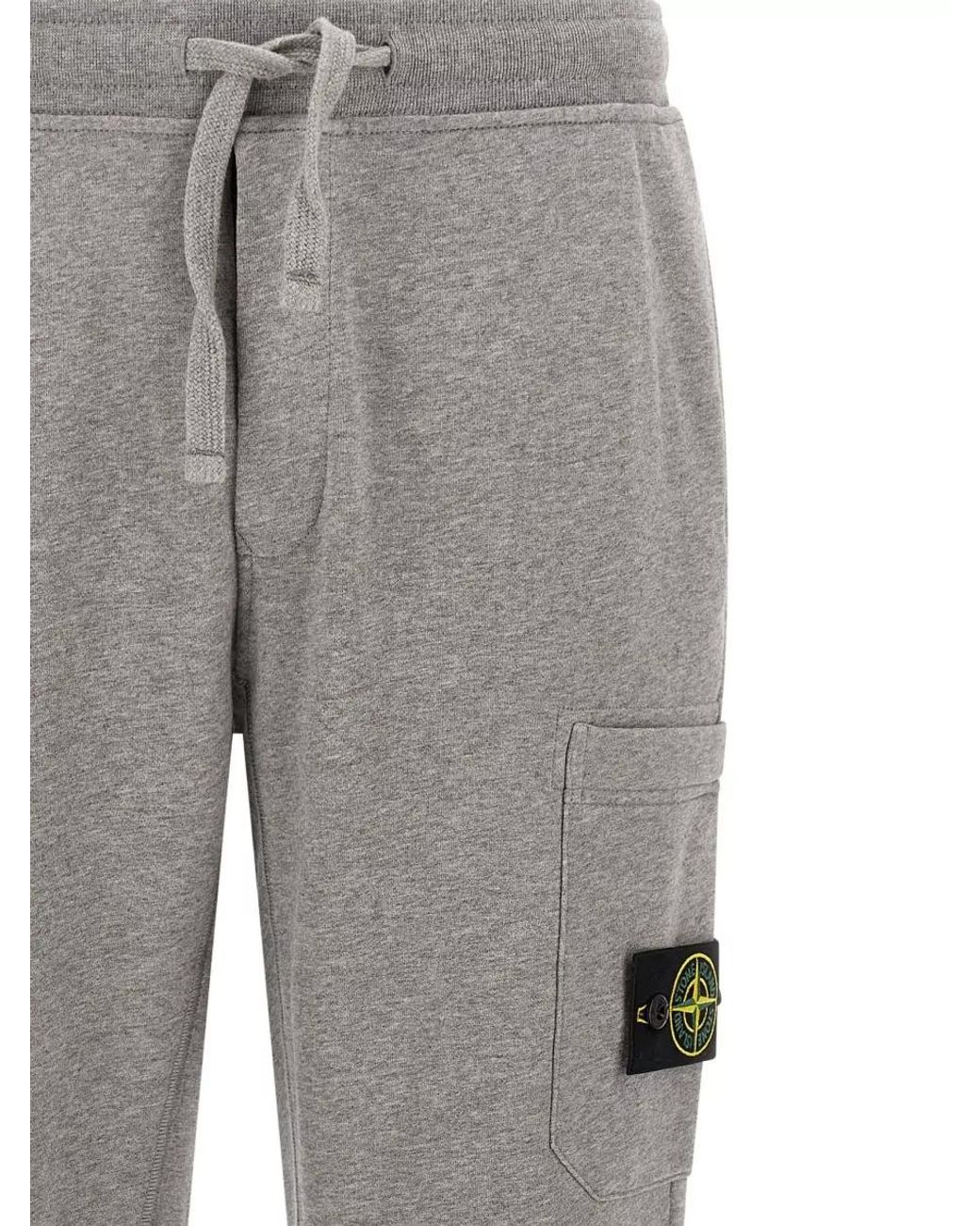 Stone Island Gray Tapered Track Pants for men