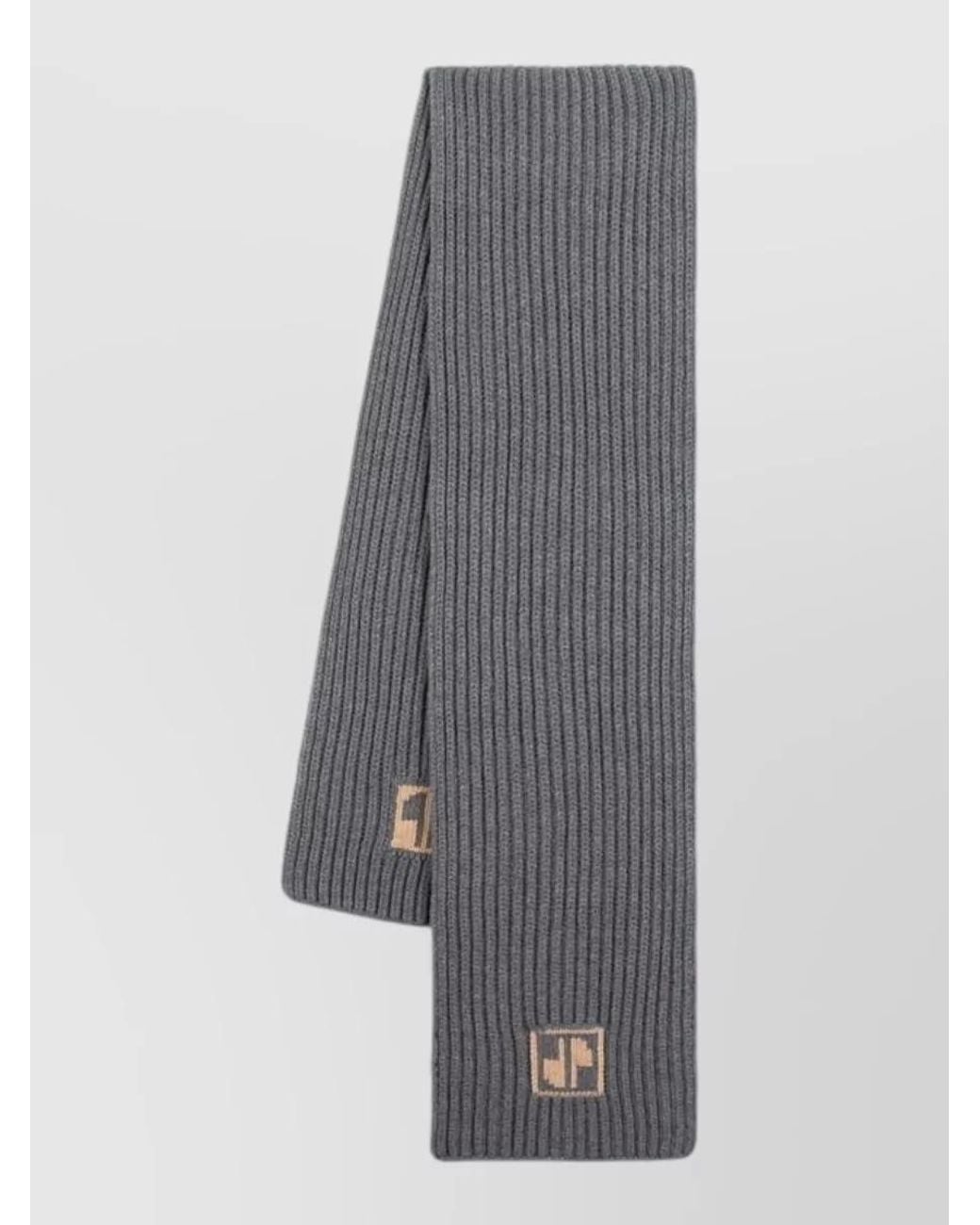 Patou Gray Wool Scarf