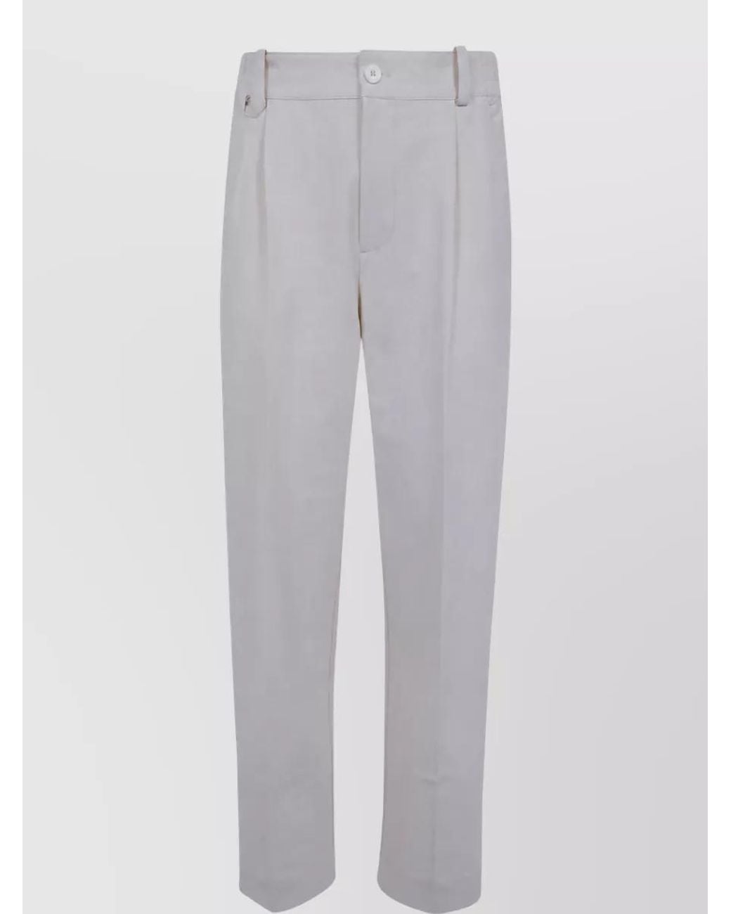 Jacquemus White Cotton Straight-Leg Trousers for men
